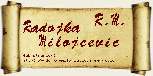 Radojka Milojčević vizit kartica